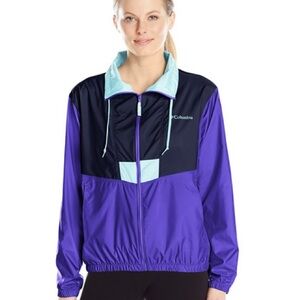 Columbia Blue and‎ Teal lightweight Windbreaker Jacket